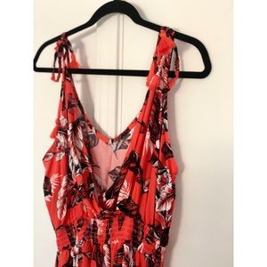 Orange floral dress